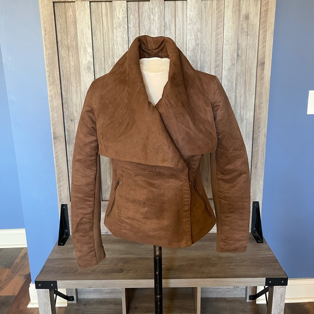NY&CO Brown Faux Suede Jacket size small